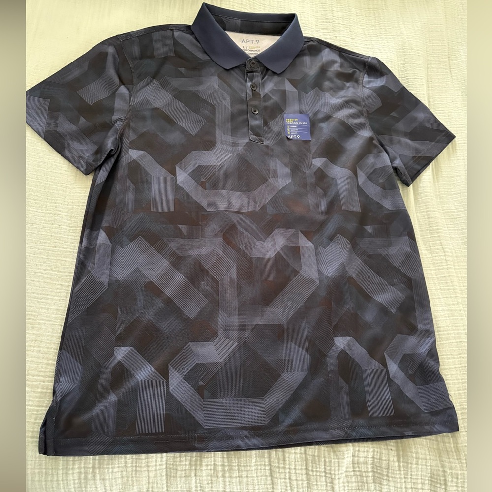 Apt. 9 Charcoal Performance Polo